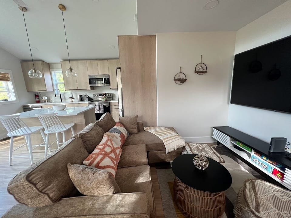 Living room and kitchen