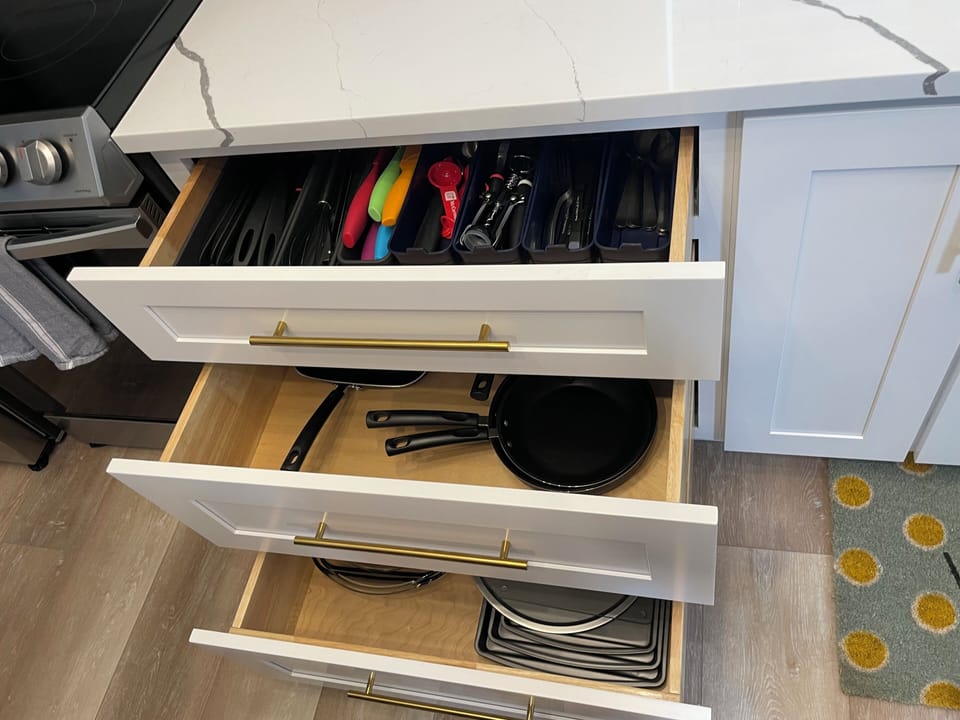 Fully stocked kitchen
