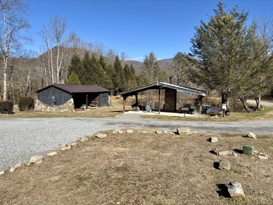 Central Pavilion w/ Stone Fireplace and Park Grill 