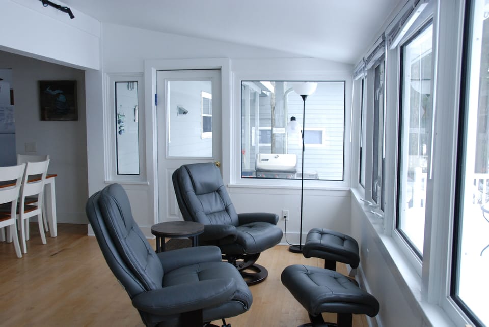 Panoramic views of lake from main living room