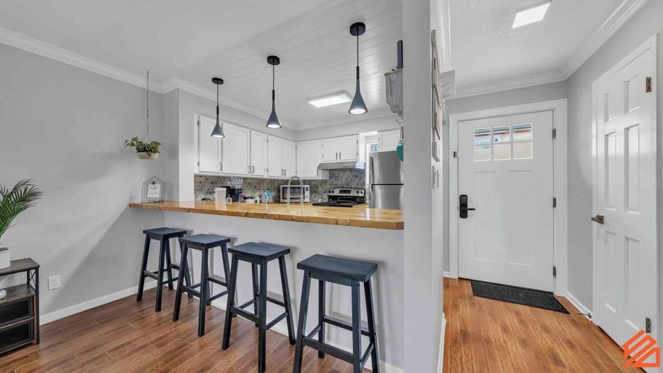 Elegant dining space with seating for the whole family.
