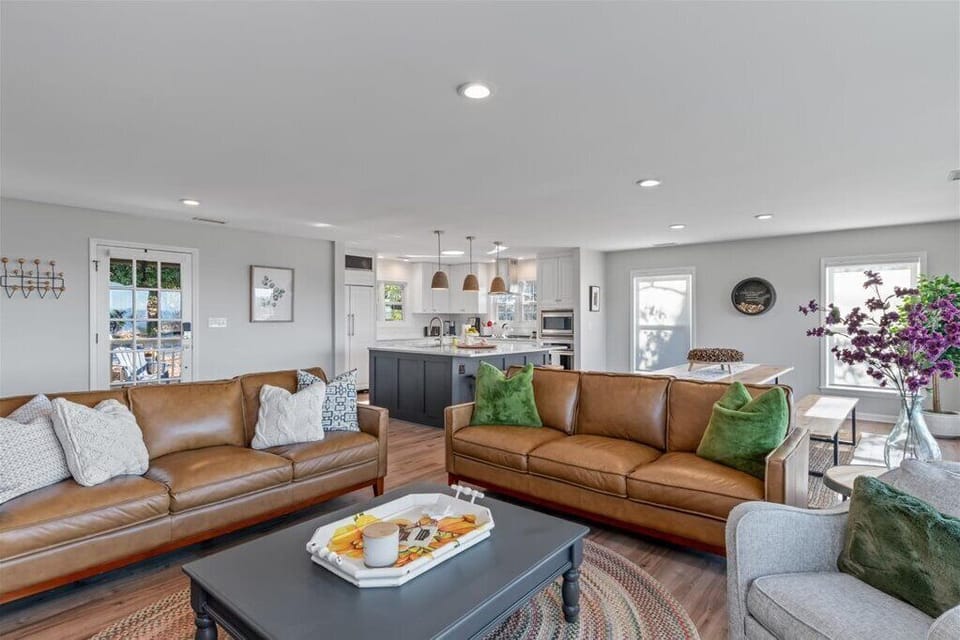 Wide open concept enables guests to enjoy time together in a bright & airy space