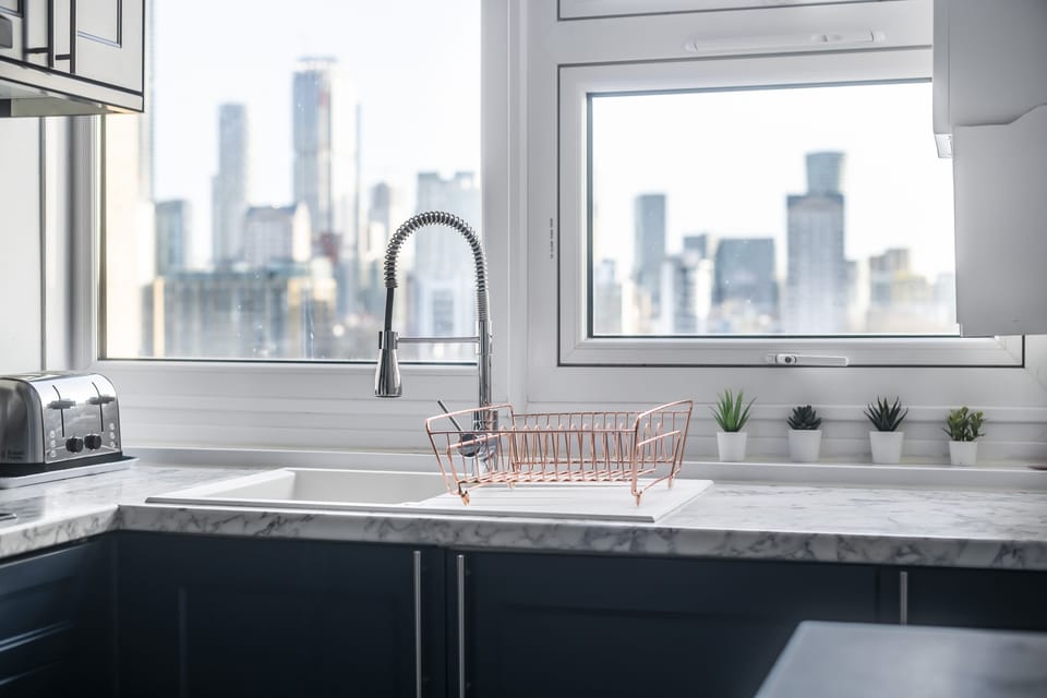 Fully equipped spacious kitchen with dishwasher, oven, all useful utensils etc