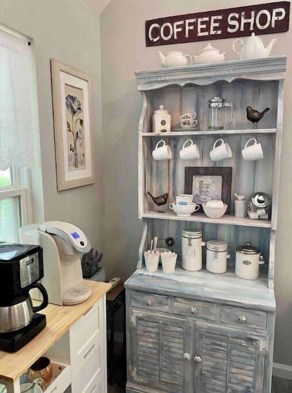 Coffee bar - kuerig, standard, and french press