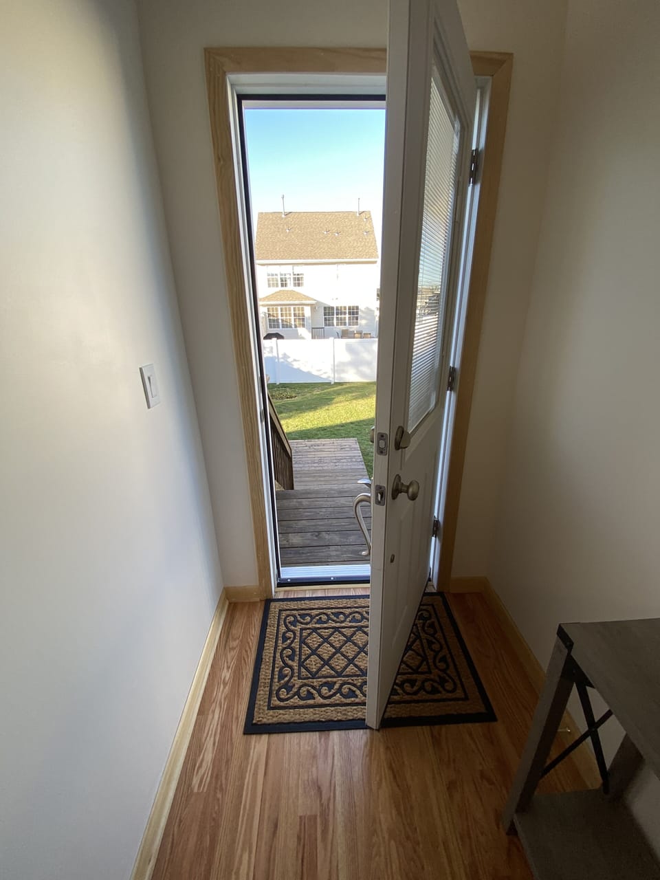 Back door out to deck