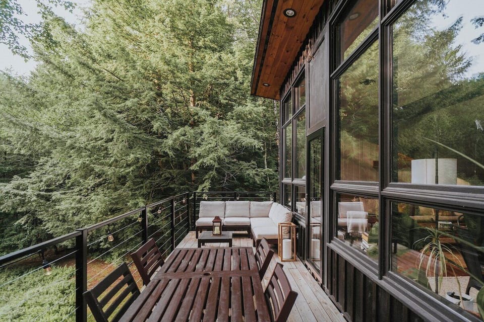 Our walls of windows throughout the house.