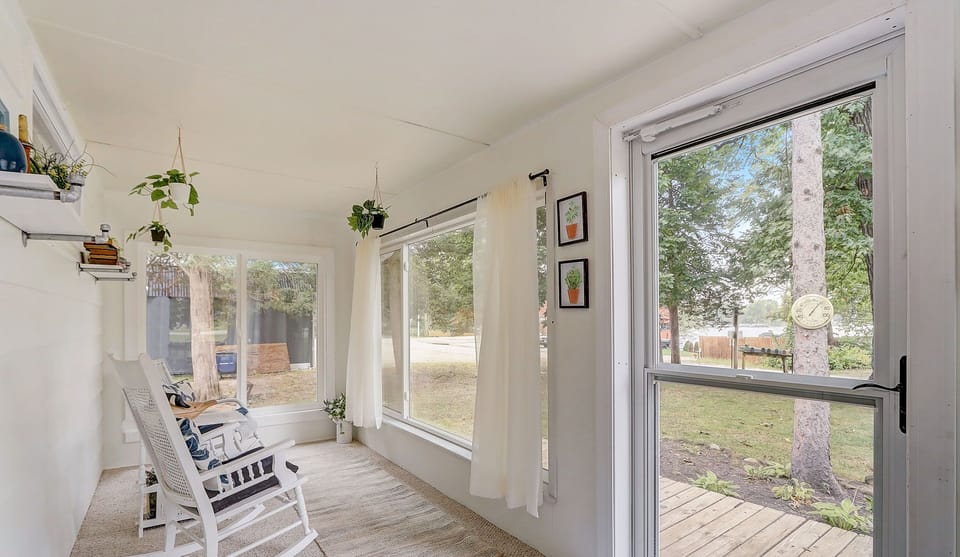 Waterfront and sunset view from the front of the cabin!!!