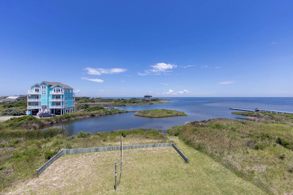 Stunning sound views from the pool, offering a tranquil retreat.