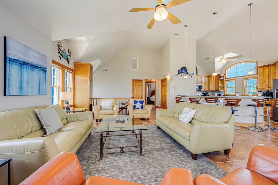 Abundant seating options for friends and family to gather in comfort.