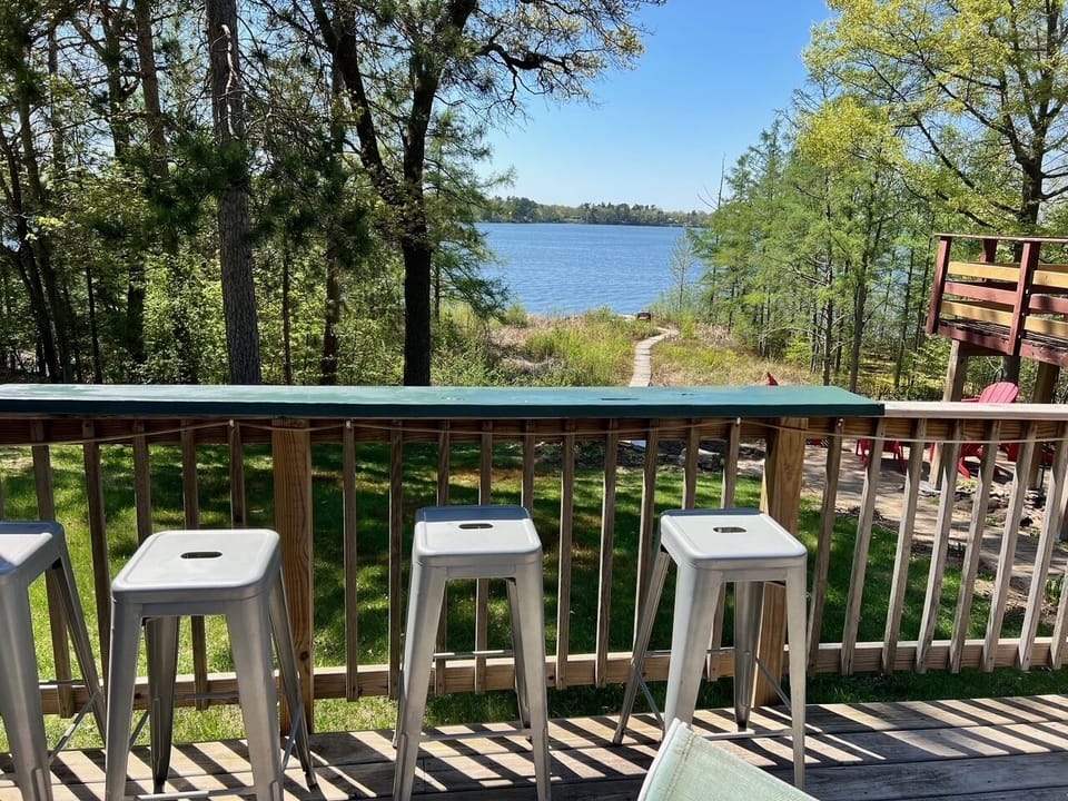 View of the lake from the Tiki Bar