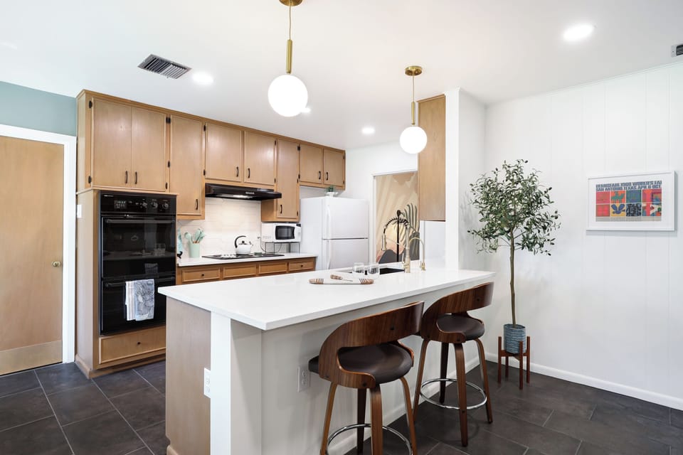 Open floor plan - watch the TV from patio or kitchen or dining. Great lighting.