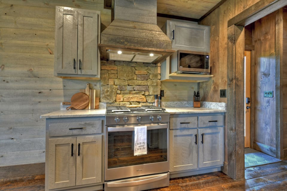 Upgraded appliances and two prep/cooking spaces