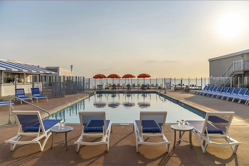 Start your day floating in a sunlit, tranquil pool.