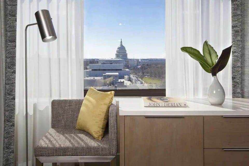 Soak up the view from your window seat with morning light.