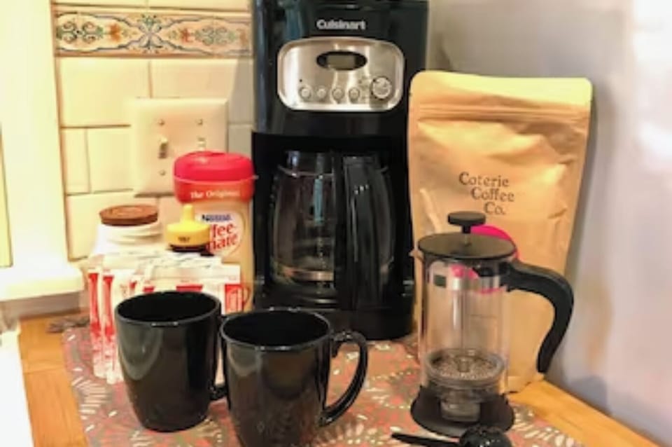 coffee station (milk, sugar, and coffee is always available) 