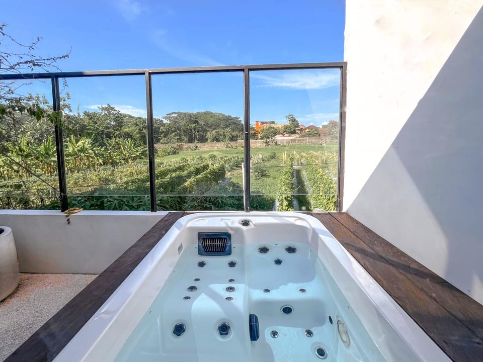 Indoor spa tub