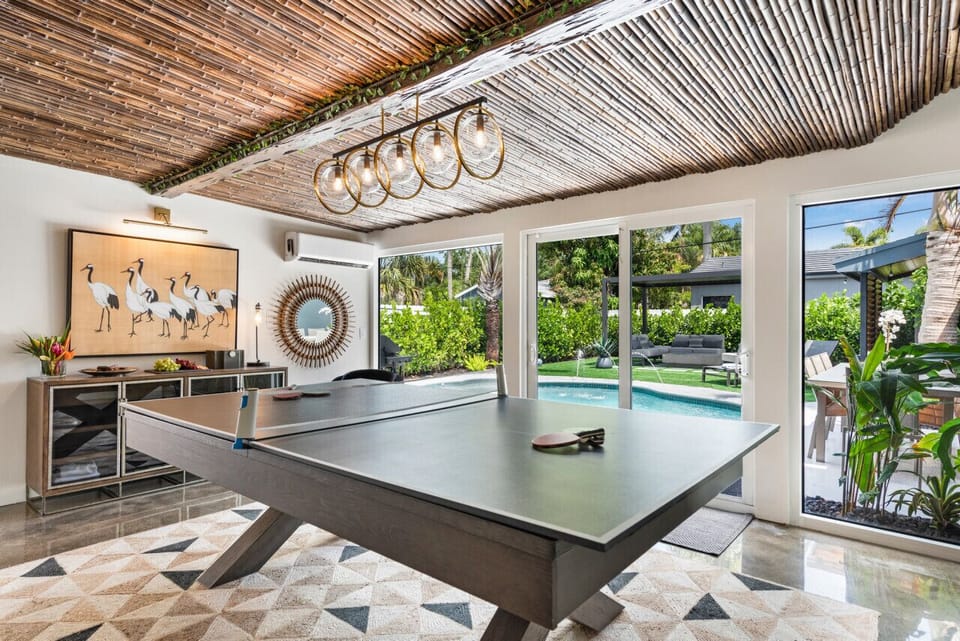 Dining Room converted to Ping-Pong Table