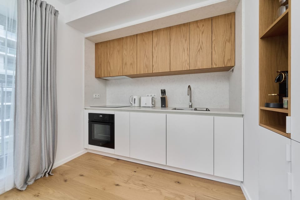 Functional kitchenette.