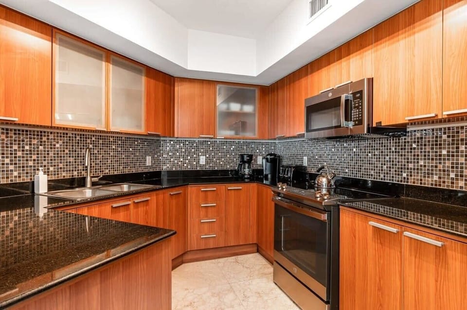 Fully equipped kitchen for all your cooking needs.
