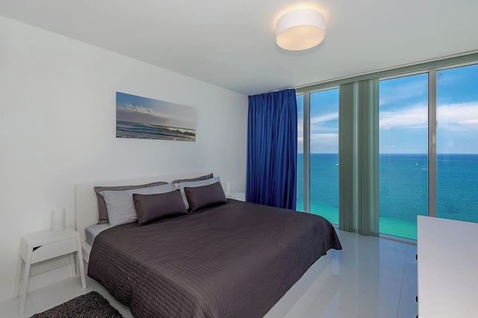 The master bedroom features stunning ocean vistas, creating a tranquil haven for rest and rejuvenation.