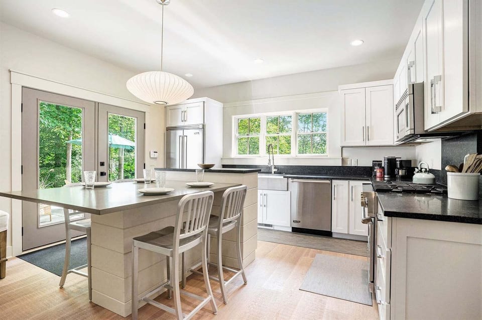 Fully equipped kitchen has everything you need for a meal at home