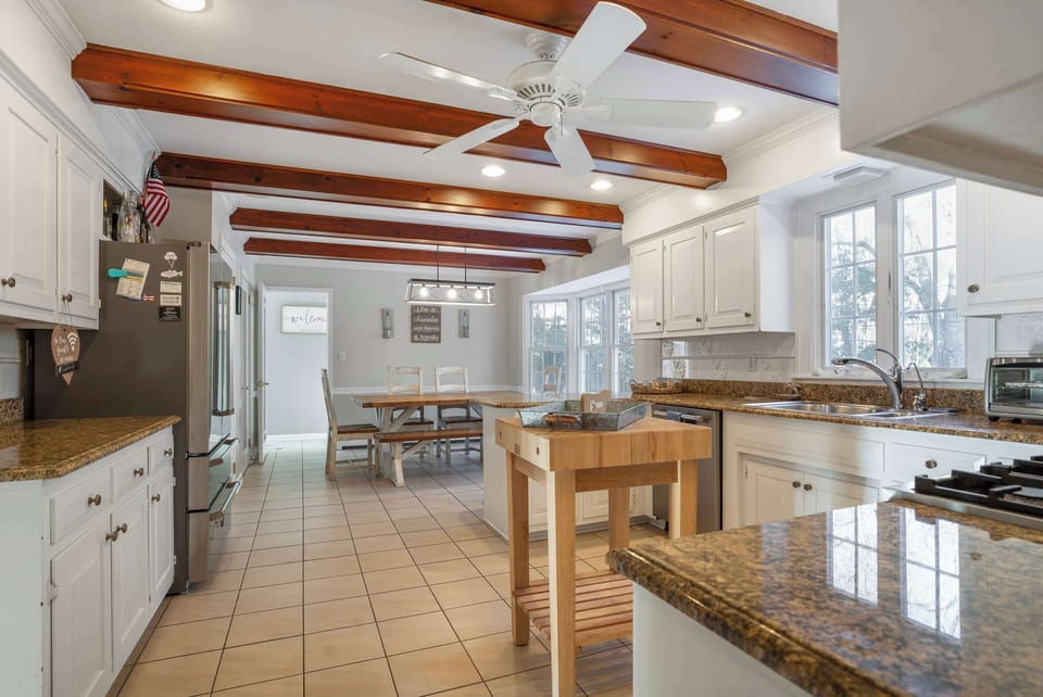 Kitchen adjacent to the breakfast nook
