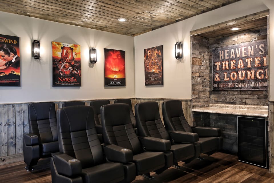 Comfortable theater seating for movie night!

