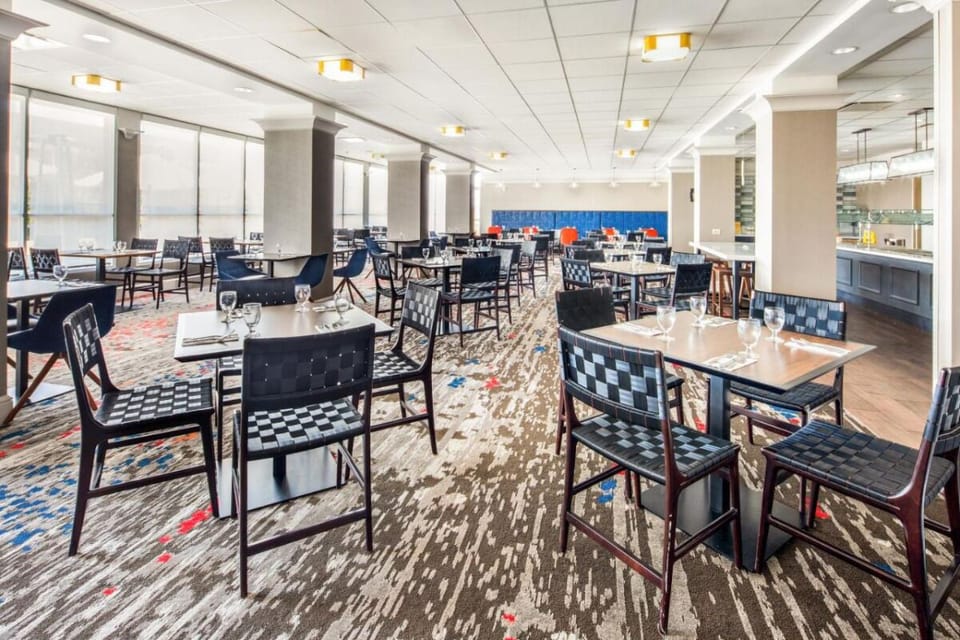 Dine comfortably in a spacious restaurant with relaxed vibes.