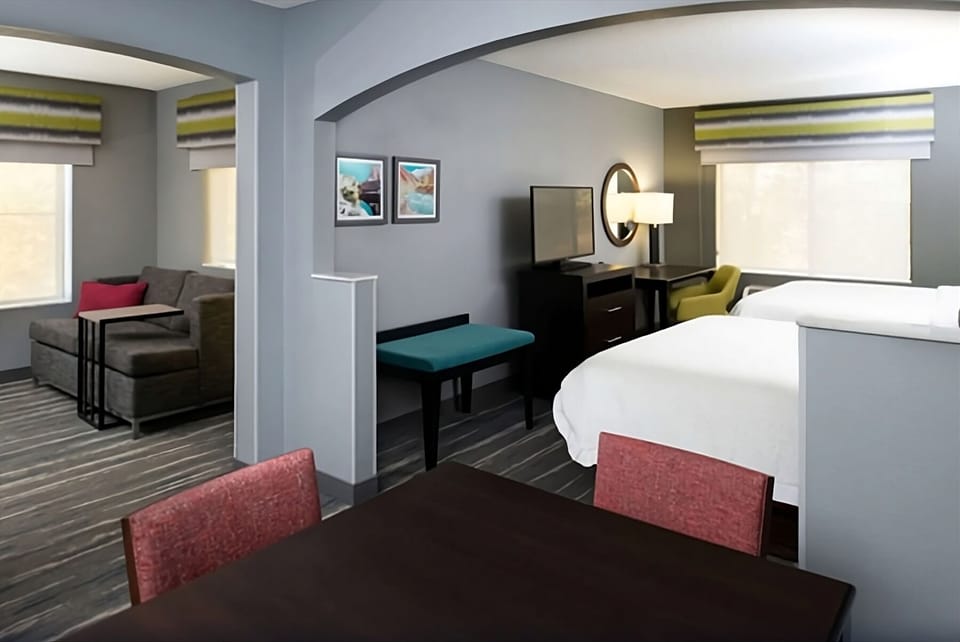 Enjoy casual meals at the table after a busy day.