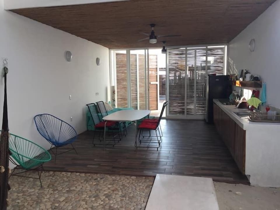 open concept home allows the breezes in.