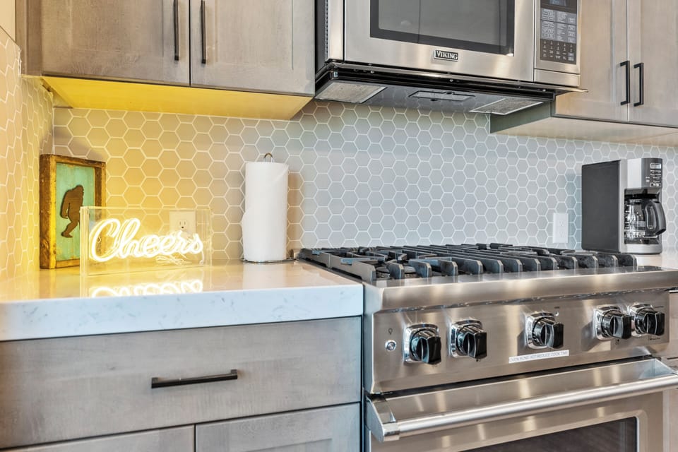 Modern kitchen featuring high-end appliances, sleek finishes, and thoughtful design details.