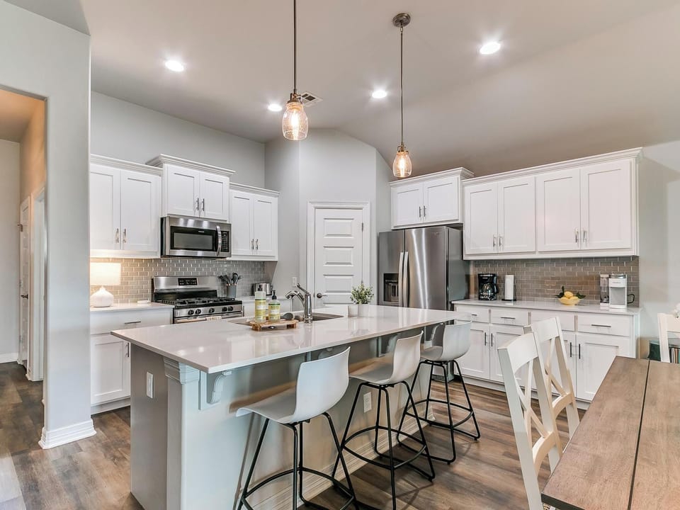 Fully equipped kitchen for preparing meals at home