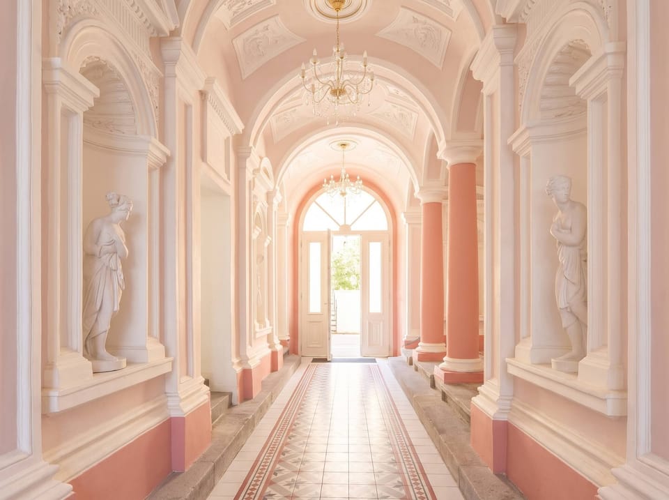 Inside the building