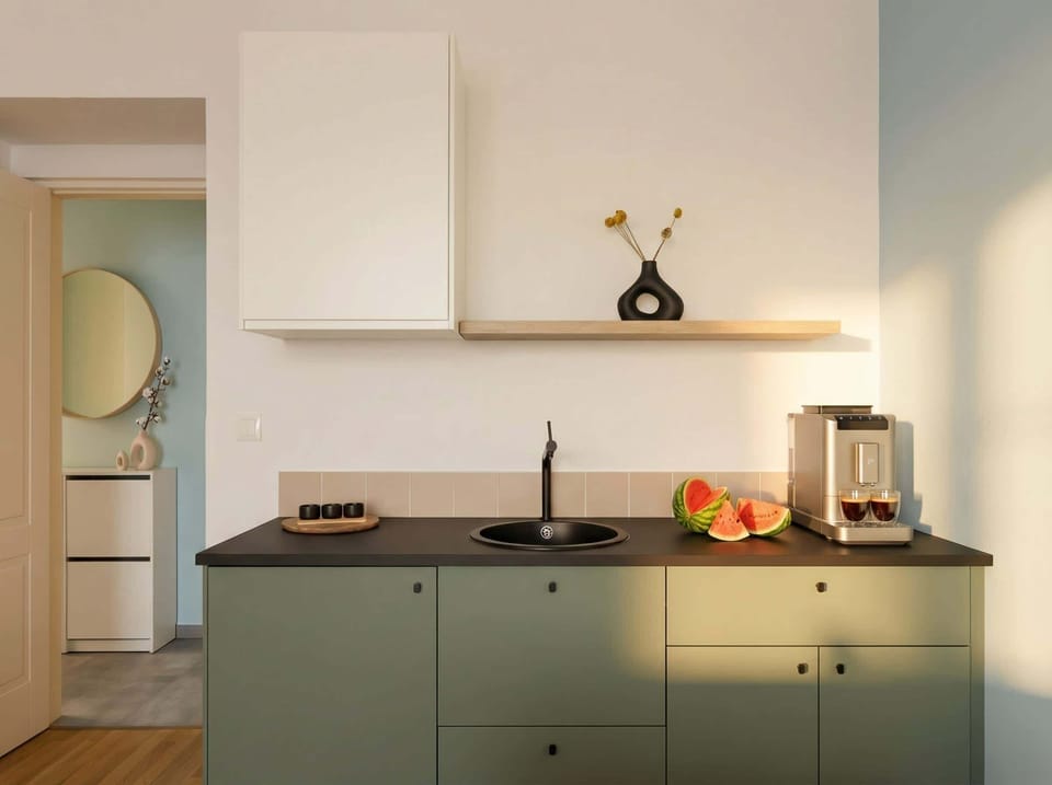 Kitchen equipped with everything you need for basic cooking - please, see the list of amenities