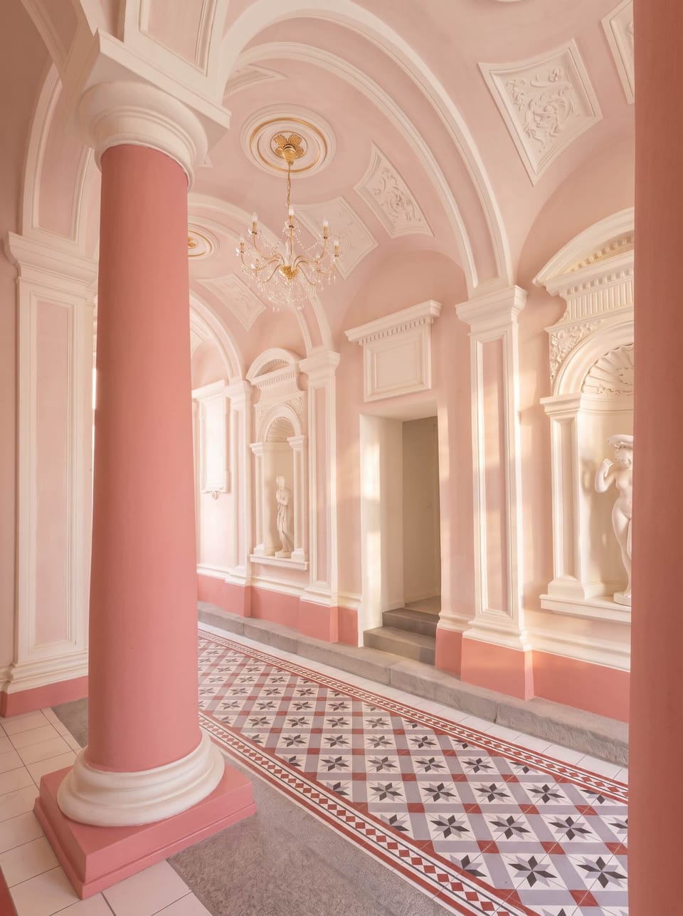 Inside the building