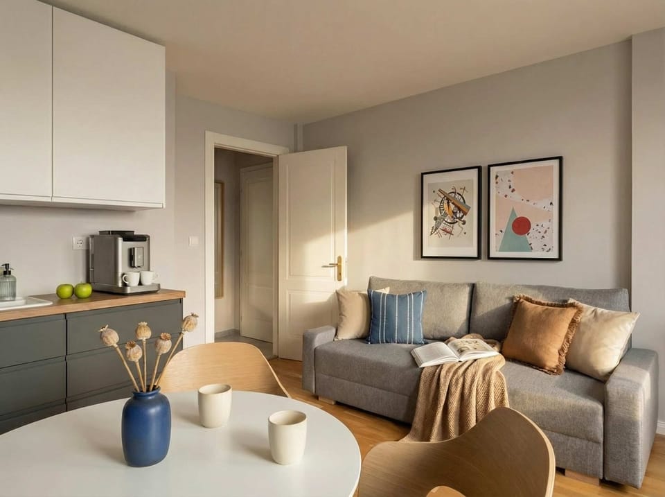 Kitchen is fully equipped with everything you need for basic cooking - please, see the list of amenities