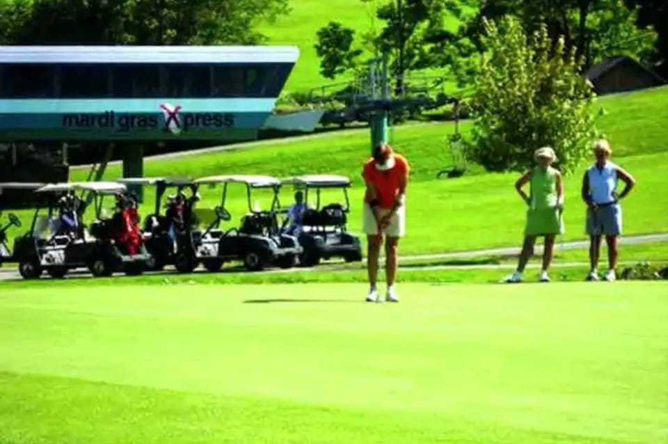 Check out the pristine golf course.