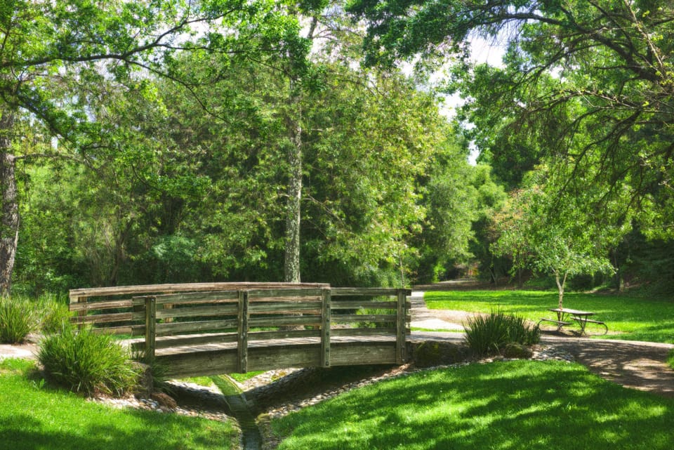 Breathe deep on leafy paths and relax by quiet greenery.