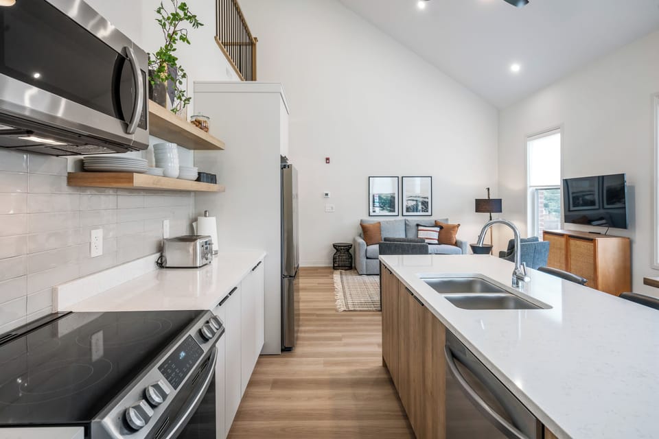 Open concept living, Dining, Kitchen Area