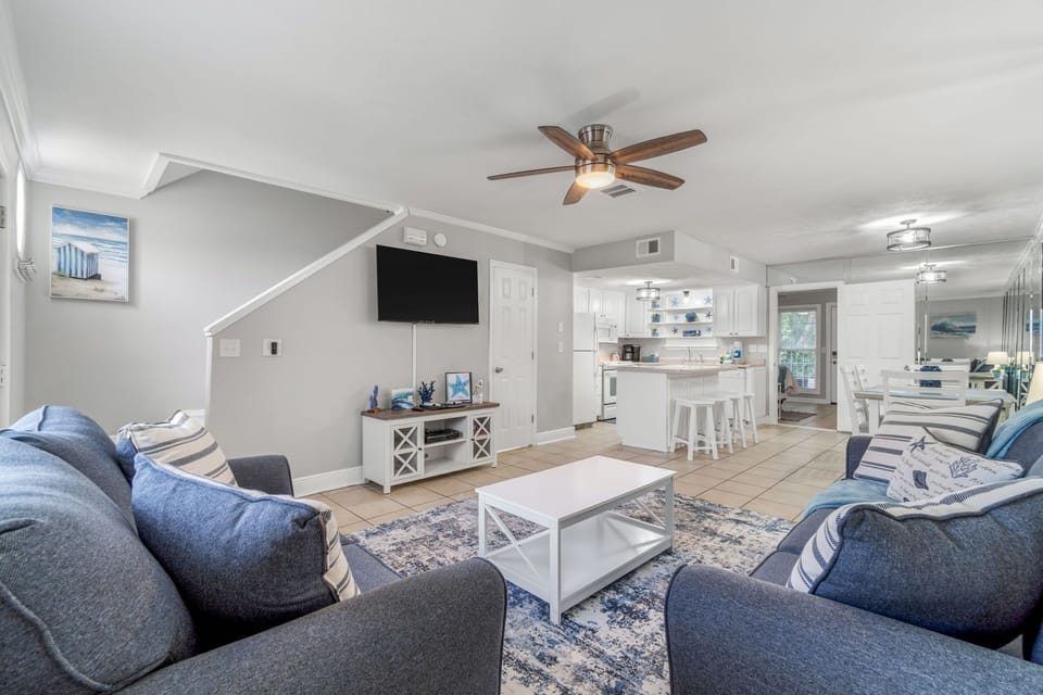 Spacious open concept and cozy