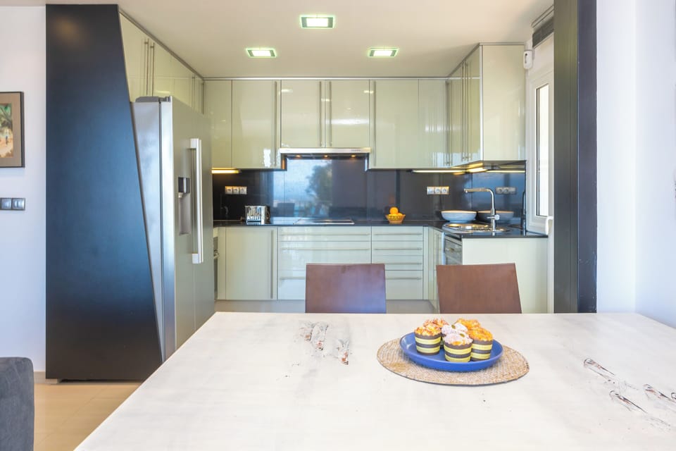 Dining room and kitchen