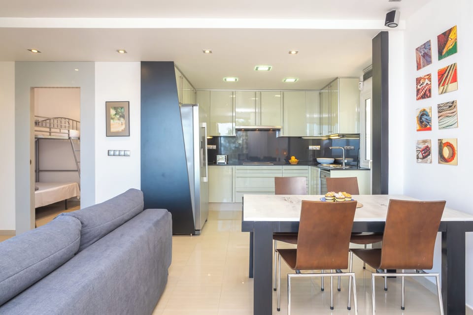 Living-dining room and kitchen