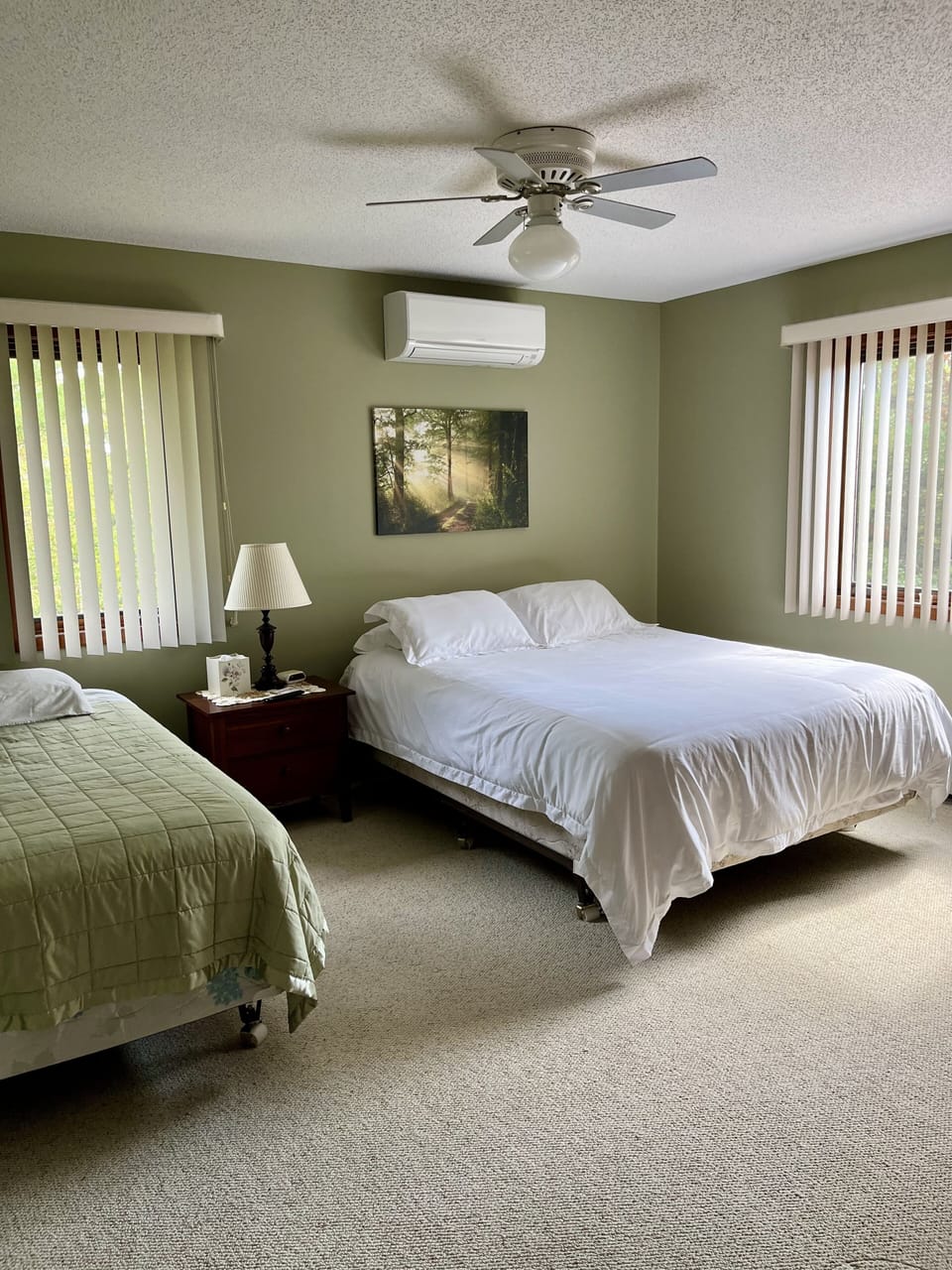Bedroom #2, queen and twin beds.