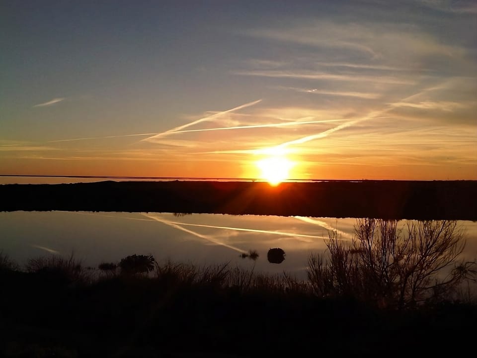 Toast the day as the sun melts into the horizon.