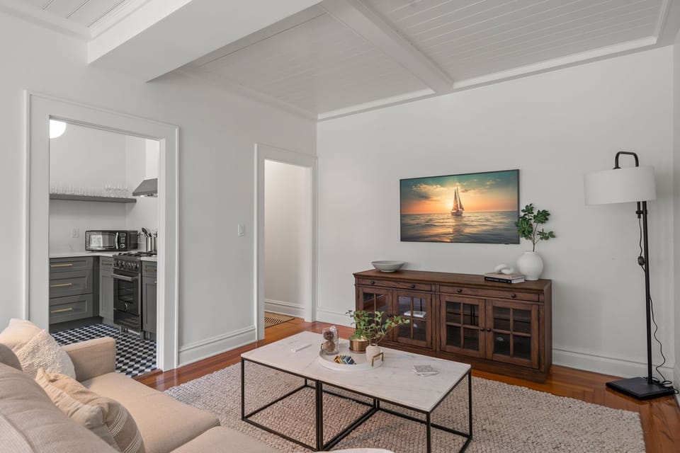 Living area with Samsung Frame TV