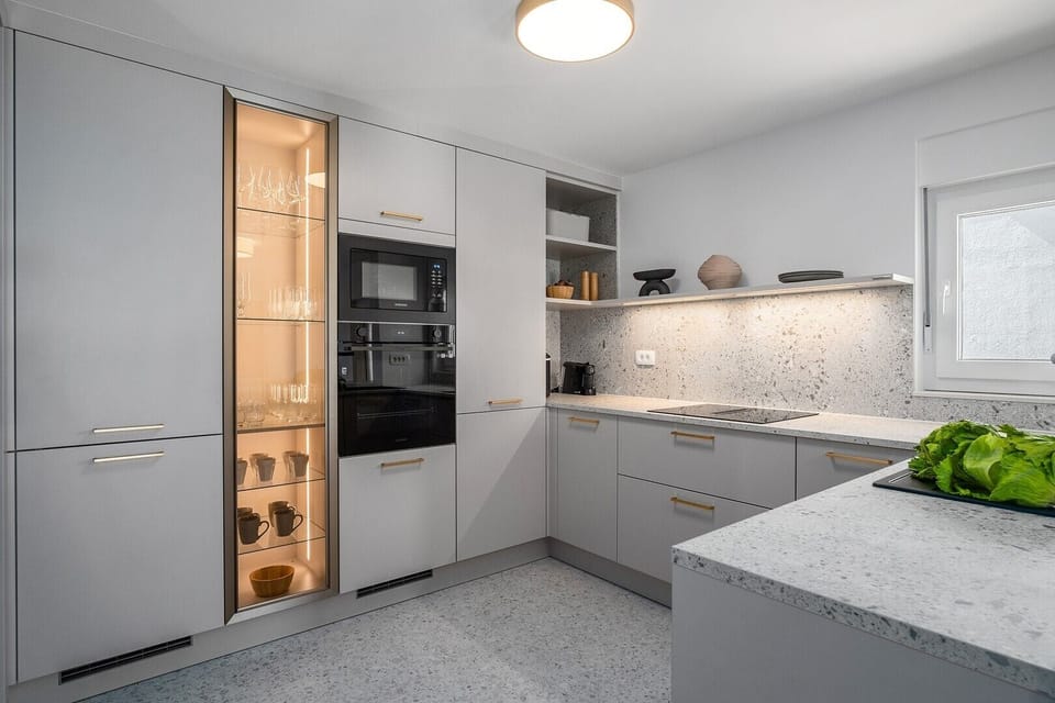 a fully air-conditioned and stylish living and dining area 