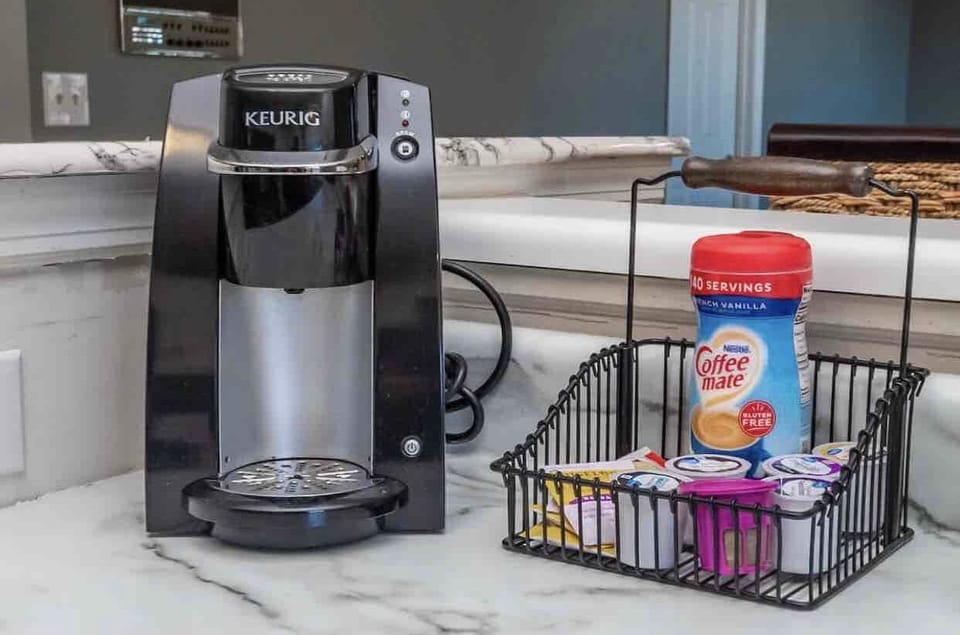 - Coffee and Tea bar located in the kitchen
