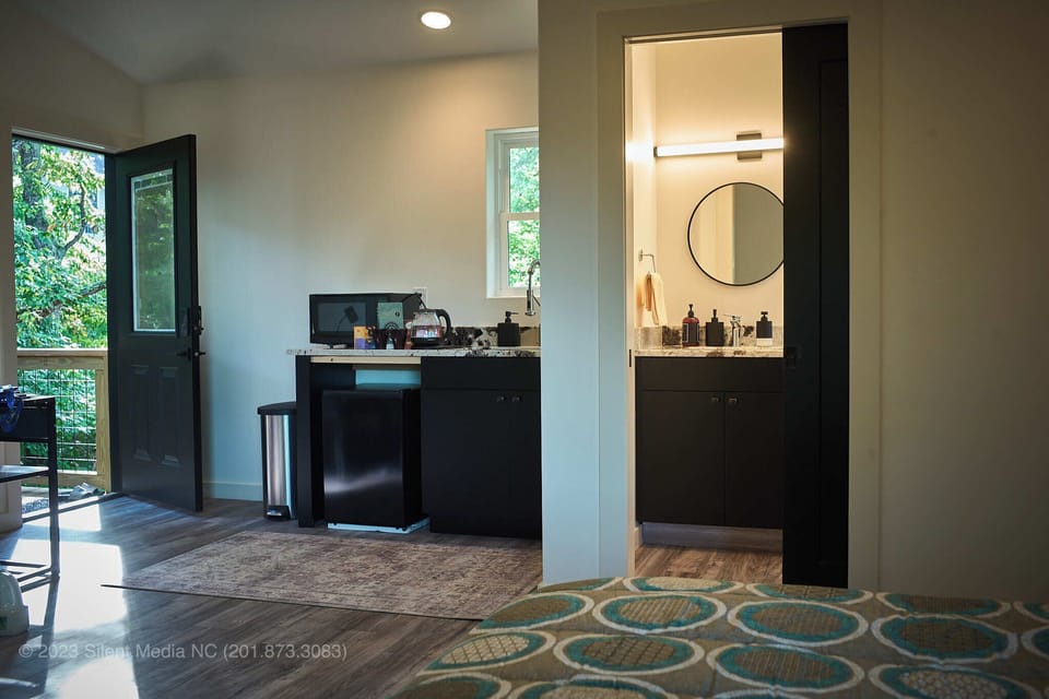 Private en-suite bathroom and the kitchenette!