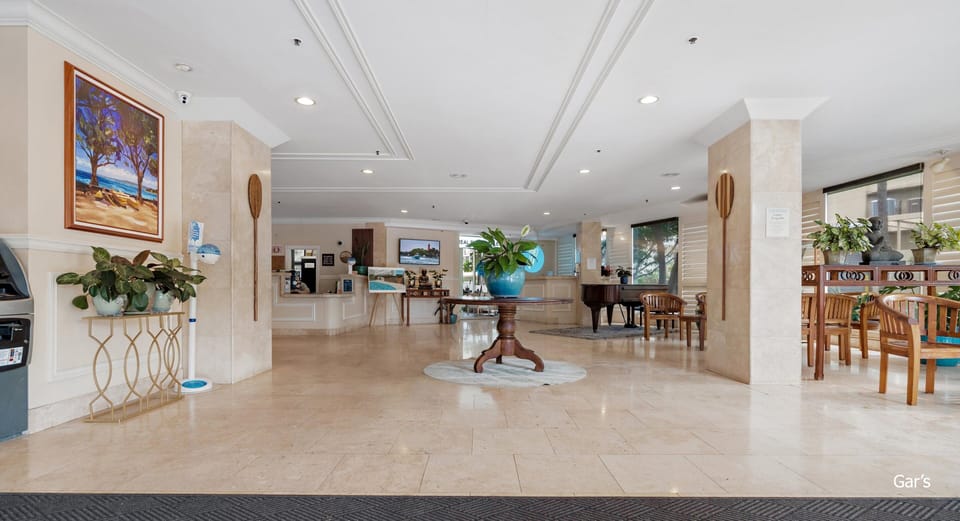 Lobby is very relaxing with local Hawaiian art and helpful front desk staff and