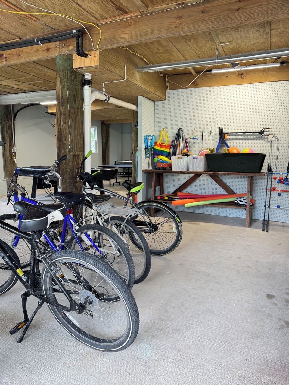 Bikes for the family, BYO helmets! And lots of beach toys!